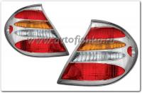 Toyota Camry 30 (02-06) фонари задние хромированные красные с желтым, комплект 2 шт.