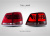 Toyota Land Cruiser 200 (07-/12-/15-) задние светодиодные фонари дизайн 2017, красно-прозрачные
